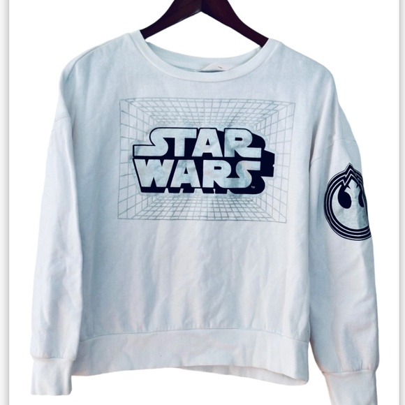 Disney Sweaters - Disney's Star Wars Logo Pullover Sweatshirt-Women white size M